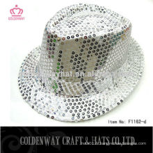 Vente en gros de chapeaux à paillettes chaude chapeau fedora